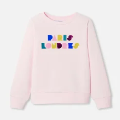 Pull, Sweat Et Cardigan-Jacadi Sweat enfant fille en molleton - rose poudre ROSE POUDRE JACADI