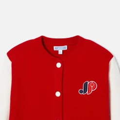 Pull, Sweat Et Cardigan-Jacadi Teddy enfant fille en tricot - lore ROUGE/MULTICO