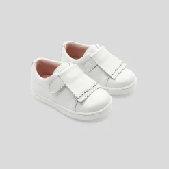 Baskets Et Tennis|Chaussures-Jacadi Tennis bébé fille en cuir - blanc BLANC JACADI