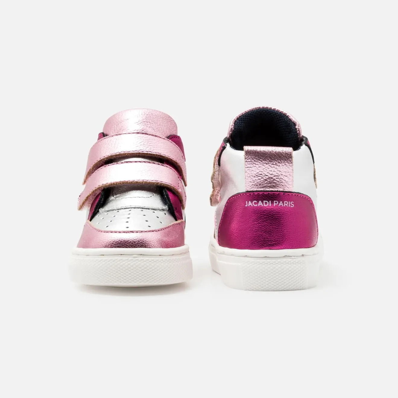 Baskets Et Tennis-Jacadi Tennis montantes bébé fille - lore ARGENT/MULTICO