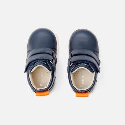 Baskets Et Tennis|Chaussures-Jacadi Tennis montantes bébé garçon en cuir lisse - marine MARINE JACADI