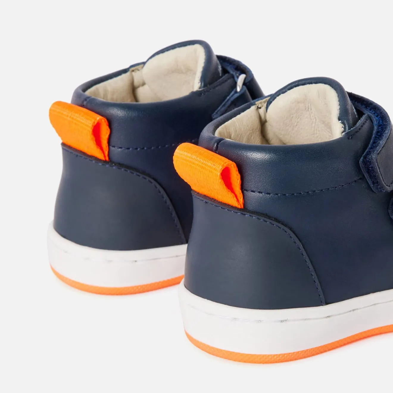 Baskets Et Tennis|Chaussures-Jacadi Tennis montantes bébé garçon en cuir lisse - marine MARINE JACADI