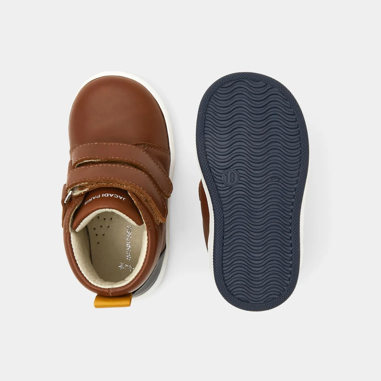 Baskets Et Tennis-Jacadi Tennis montantes bébé garçon en cuir lisse - NATUREL