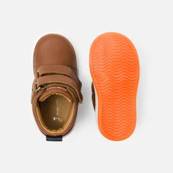 Baskets Et Tennis-Jacadi Tennis montantes bébé garçon en cuir lisse - MARRON