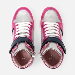 Baskets Et Tennis|Chaussures-Jacadi Tennis montantes enfant fille - lore ARGENT/MULTICO