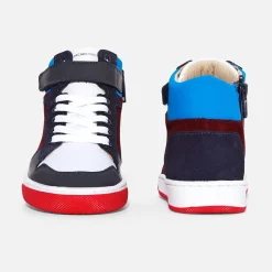Baskets Et Tennis|Chaussures-Jacadi Tennis montantes enfant garçon - MARINE/BORDEAUX