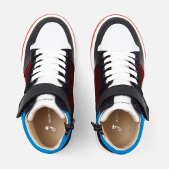 Baskets Et Tennis|Chaussures-Jacadi Tennis montantes enfant garçon - MARINE/BORDEAUX
