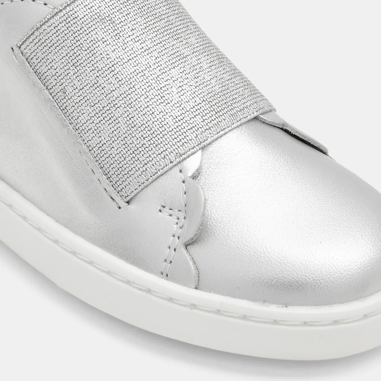 Baskets Et Tennis|Chaussures-Jacadi Tennis sans-gène enfant fille - ARGENT