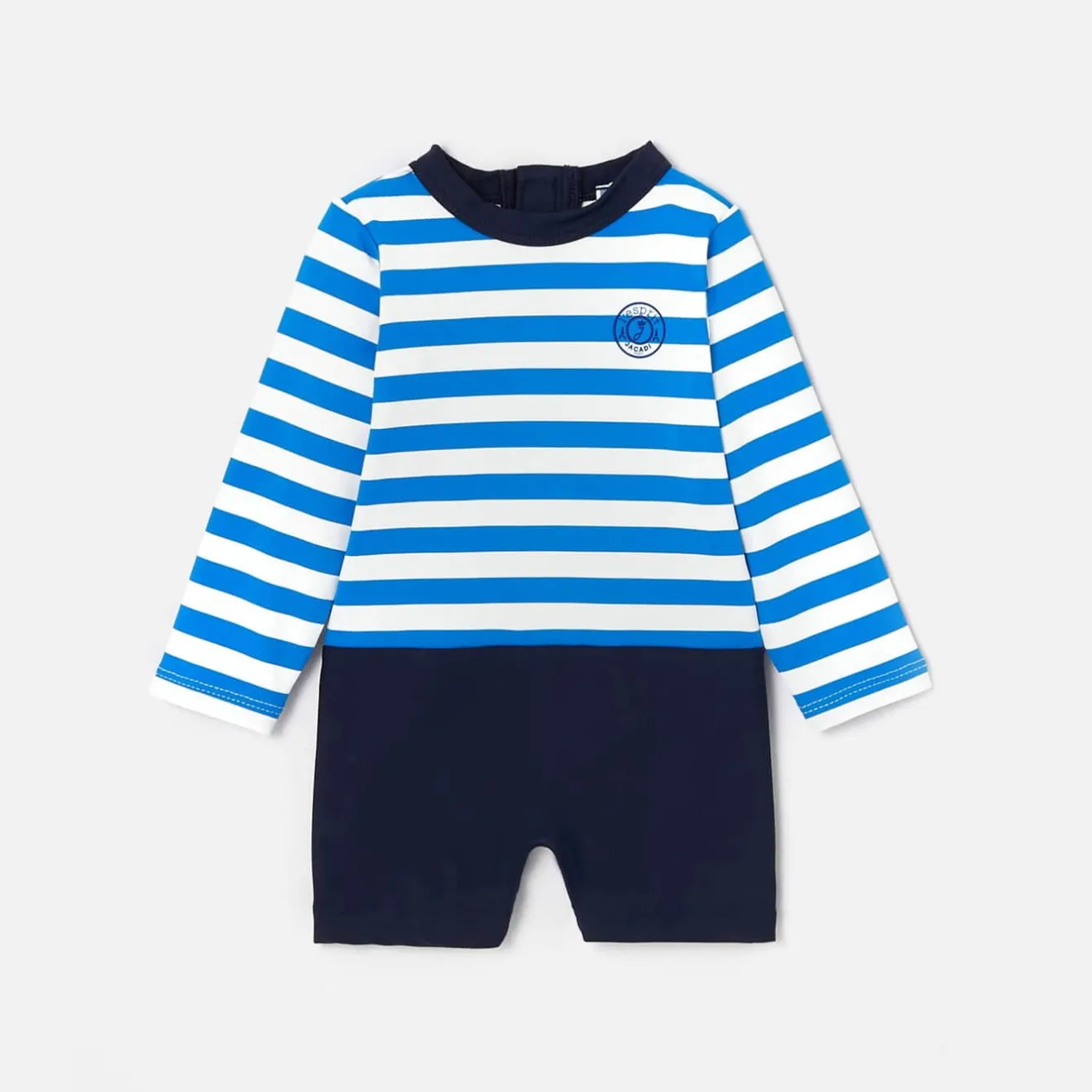 Maillot De Bain|Accessoires-Jacadi T-shirt de protection UV UPF 40+ et boxer de bain bébé garçon - BLANC/BLEU