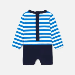 Maillot De Bain|Accessoires-Jacadi T-shirt de protection UV UPF 40+ et boxer de bain bébé garçon - BLANC/BLEU