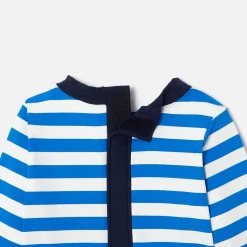 Maillot De Bain|Accessoires-Jacadi T-shirt de protection UV UPF 40+ et boxer de bain bébé garçon - BLANC/BLEU