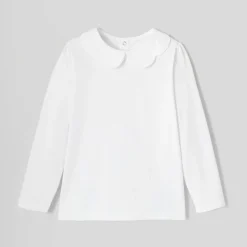 T-Shirt, Polo Et Sous-Pull-Jacadi T-shirt enfant fille à col festonné - blanc BLANC JACADI