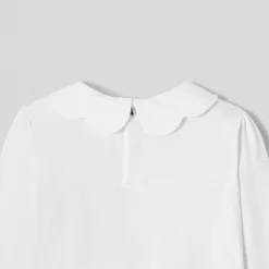 T-Shirt, Polo Et Sous-Pull-Jacadi T-shirt enfant fille à col festonné - blanc BLANC JACADI