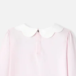 T-Shirt, Polo Et Sous-Pull-Jacadi T-shirt enfant fille à col festonné - rose poudre ROSE POUDRE JACADI