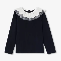 T-Shirt, Polo Et Sous-Pull-Jacadi T-shirt enfant fille à collerette - marine MARINE JACADI