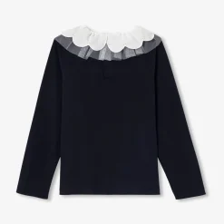 T-Shirt, Polo Et Sous-Pull-Jacadi T-shirt enfant fille à collerette - marine MARINE JACADI