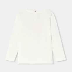T-Shirt, Polo Et Sous-Pull-Jacadi T-shirt enfant fille manches longues - blanc doux BLANC DOUX JACADI