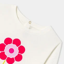 T-Shirt, Polo Et Sous-Pull-Jacadi T-shirt enfant fille manches longues - blanc doux BLANC DOUX JACADI