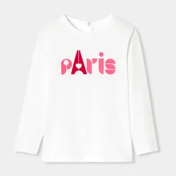 T-Shirt, Polo Et Sous-Pull-Jacadi T-shirt manches longues enfant fille - blanc BLANC JACADI