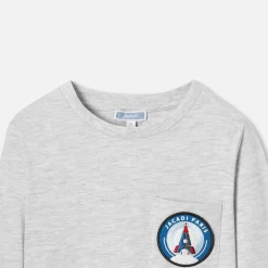 T-Shirt, Polo Et Sous-Pull-Jacadi T-shirt manches longues enfant garçon - gris chine clair GRIS CHINE CLAIR JACADI