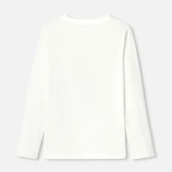 T-Shirt, Polo Et Sous-Pull-Jacadi T-shirt manches longues enfant garçon BLANC DOUX JACADI