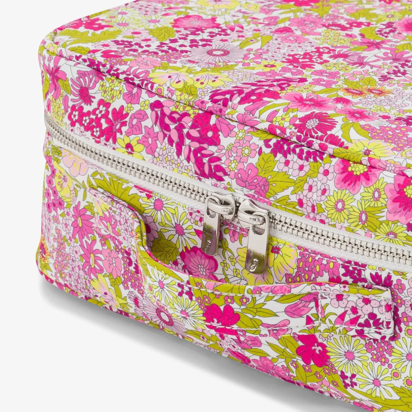 Sac À Langer, Trousse De Toilette|Sac À Langer Et Trousses De Toilette-Jacadi Valise en tissu Liberty - lore ROSE/MULTICO