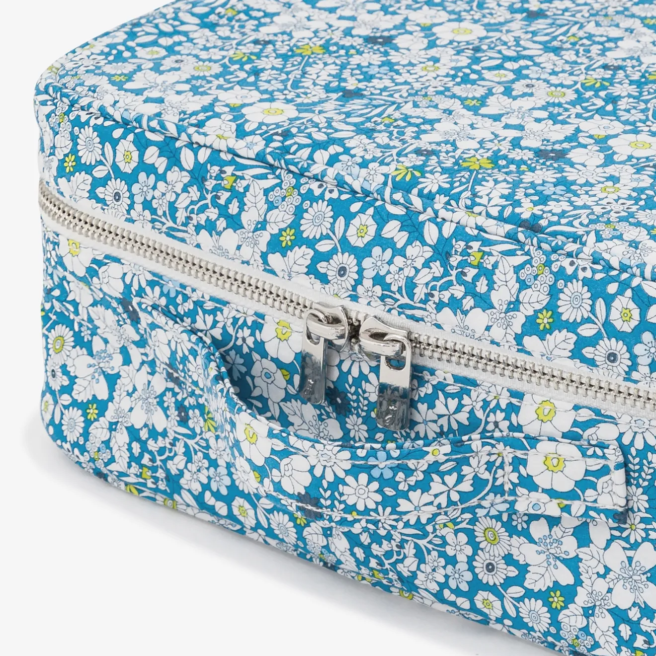 Sac À Langer, Trousse De Toilette|Sac À Langer Et Trousses De Toilette-Jacadi Valise en tissu Liberty - lore BLEU/MULTICO