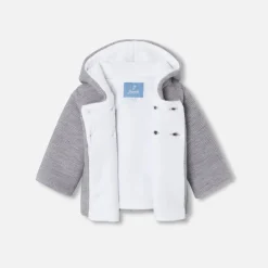 Manteaux, Vestes Et Combi Pilote|Manteaux, Vestes Et Combi Pilote-Jacadi Veste burnous en tricot bébé - gris chine clair GRIS CHINE CLAIR JACADI