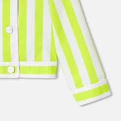 Manteau, Doudoune Et Veste-Jacadi Veste courte enfant fille - BLANC/VERT