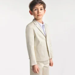 Manteau, Doudoune Et Veste-Jacadi Veste enfant garçon en satin de coton - BLANC CASSE